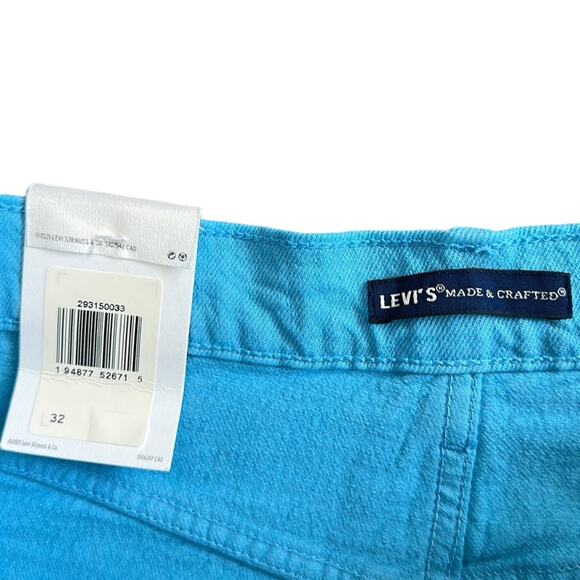 NEW Levi's Made Crafted Barrel Crop Women’s Jeans Blue Mist Sz 32 Organic Cotton - Picture 10 of 14